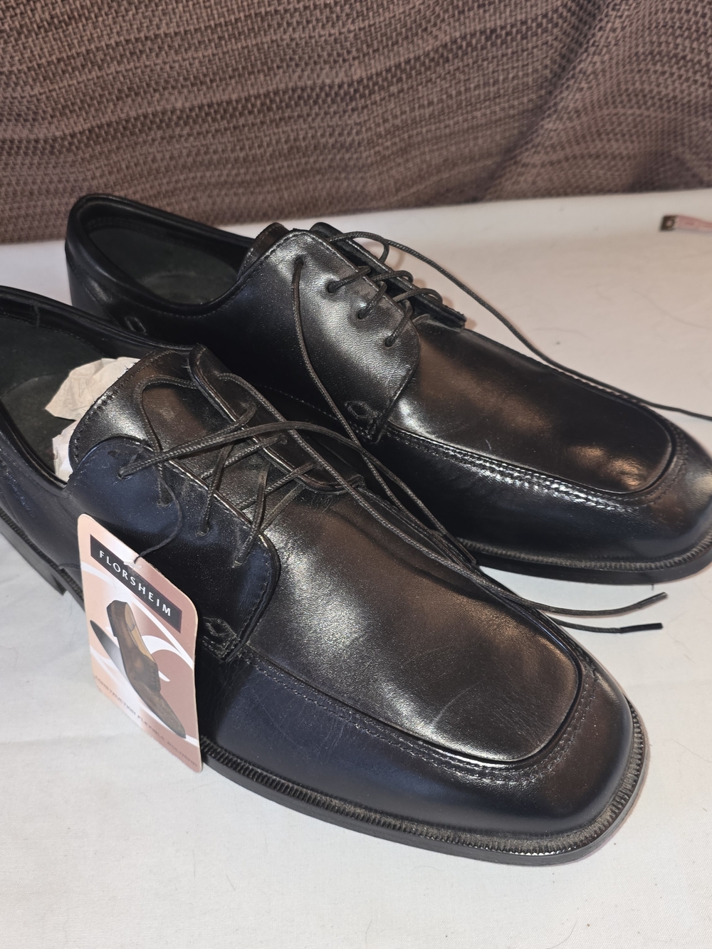 Florsheim Men’s Black Leather Lace-Up Oxford Shoes Size 8.5D